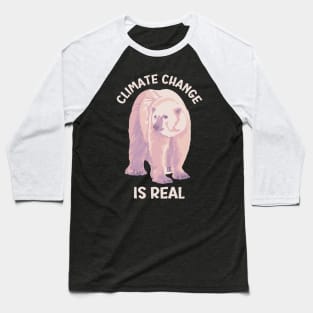 Climate Change is Real Polar Bear Baseball T-Shirt